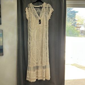 Torrid off white lace dress bohemian
